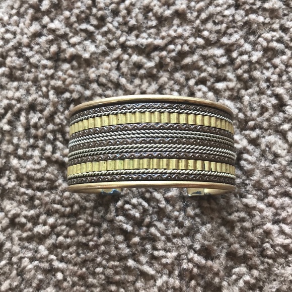 Artisan Jewelry - Vintage brass cuff bracelet, GUC